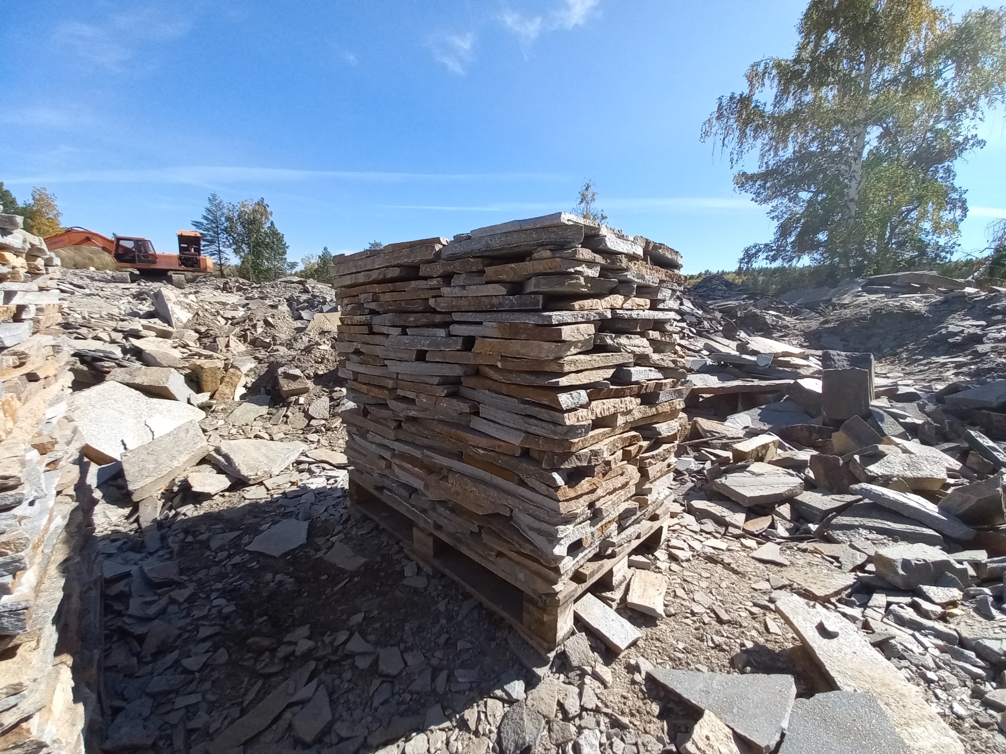 Плитняк златолит серебристый для мощения на бетон купить в Талдом