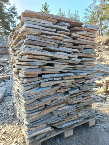 Плитняк златолит серебристый для цоколя, отмостки купить в Талдом