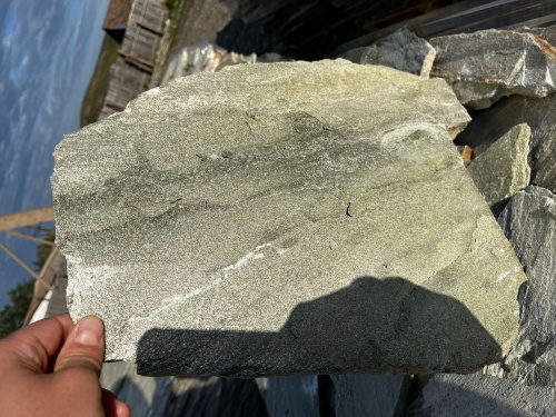 Плитняк златолит зелёный для цоколя, отмостки купить в Талдом