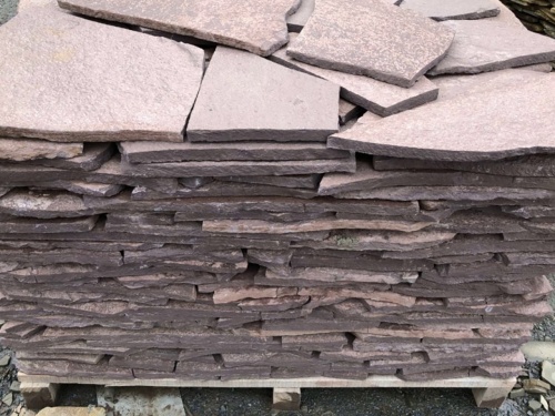 Плитняк лемезит бордовый для облицовки цоколя 20-25 мм  купить в Талдом